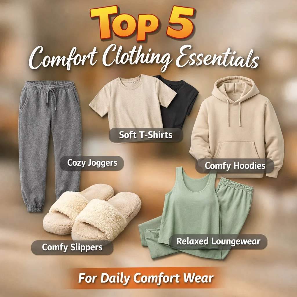 Top 5 Comfrt Clothing Essentials For Daily Comfort Wear